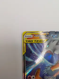 Pokemon TCG Reshiram & Charizard GX 20/214 Tag Team Ultra Rare NM Condition - Image 4