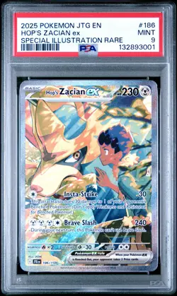 2025 POKEMON JTG EN-JOURNEY TOGETHER #186 HOP'S ZACIAN EX PSA 9 - Image 1