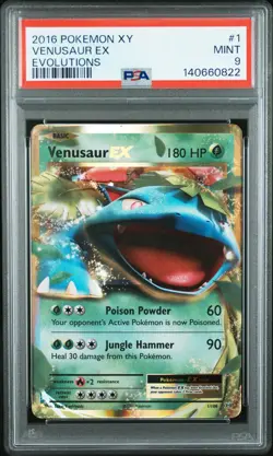 2016 POKEMON XY EVOLUTIONS #1 VENUSAUR EX PSA 9 - Image 1