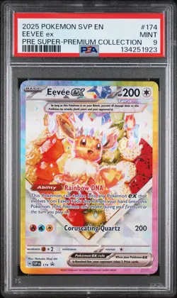 2025 POKEMON SVP EN-SV BLACK STAR PROMO #174 EEVEE EX PSA 9 - Image 1