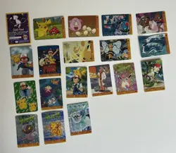 (19) Pokemon Vintage Pocket Monsters Vending HOLO Stickers Good Condition - Image 1