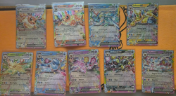 Prismatic Evolutions Set of 9 Eeveelutions Umbreon Sylveon Espeon Pokemon Holos - Image 1
