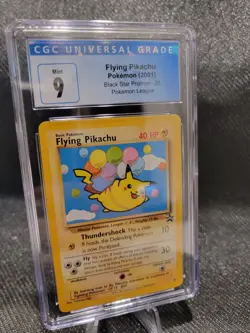 2001 WOTC POKEMON LEAGUE BLACK STAR PROMO FLYING PIKACHU #25 CGC 9 MINT - Image 1
