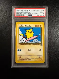 Pokemon League Black Star Promo #28 - Surfing Pikachu - MINT - PSA 9! - Image 1