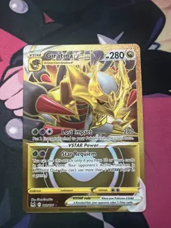Pokemon TCG Giratina VSTAR 212/196 Gold Secret Rare 2022 Lost Origin NM - Image 1