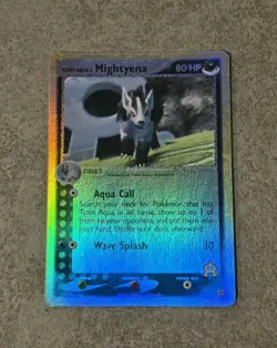 [ LP+ ] Pokemon Team Aqua's Mightyena 30/95 EX Team Magma vs Aqua Reverse Holo - Image 1