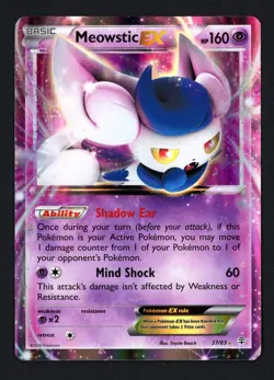 Meowstic EX 37/83 Generations Ultra Rare Pokemon TCG - Image 1