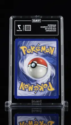 Pokemon Magneton 009/102 Base Set Holo Rare TAG 7 Holographic 1999 - Image 2
