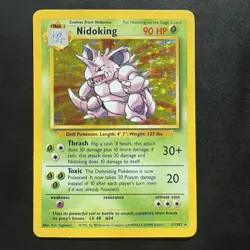 Pokemon Vintage Holo Nidoking Base Set 11/102 WotC 1999 - Image 1