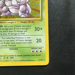 Pokemon Vintage Holo Nidoking Base Set 11/102 WotC 1999 - Image 4