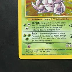 Pokemon Vintage Holo Nidoking Base Set 11/102 WotC 1999 - Image 5