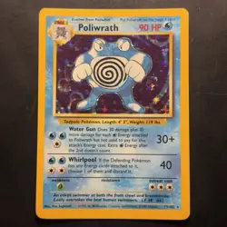 Pokemon Vintage Base Set Poliwrath 13/102 Holo Rare Wotc 1999 - Image 1
