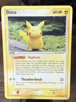 Pokemon Ditto (Pikachu) 063/113 EX Delta Species 2005 English - MP - Image 1