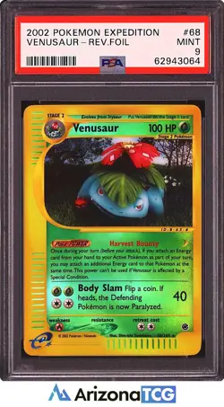 Pokemon 2002 Venusaur 68/165 Reverse Foil Expedition PSA 9 - Image 1
