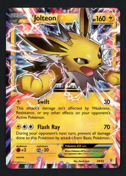 Jolteon EX 28/83 Generations Ultra Rare Pokemon TCG - Image 1