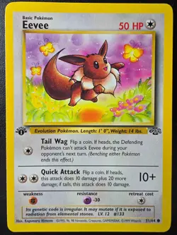 Pokemon - Eevee (51/64) [Jungle 1st Edition] - Near Mint - Image 1