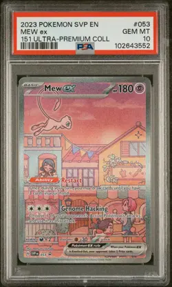 2023 POKEMON SVP EN-SV BLACK STAR PROMO 151 ULTRA-PREM COLL #053 MEW EX PSA 10 - Image 1