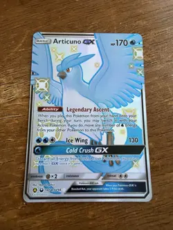 Pokemon Articuno GX SV54/SV94 Hidden Fates Shiny Vault Full Art Shiny Holo Rare - Image 1