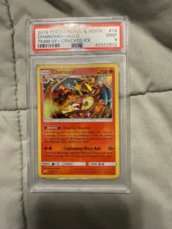 2019 Pokemon Sun & Moon Team Up Cracked Ice #14 Charizard BGS 9.5 GEM MINT - Image 1