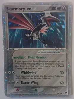 💎Skarmory Ex 98/108 POWER KEEPERS ✨Holo Rare Vintage Pokemon TCG 2007🔥psa - Image 1