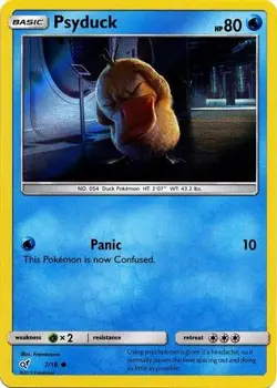 PSYDUCK 7/18 DETECTIVE PIKACHU POKEMON (HOLO COMMON, NM) - Image 1