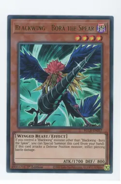 Yugioh Blackwing - Boro The Spear BLCR-EN057 Ultra Rare 1st Mint x3 - Image 1