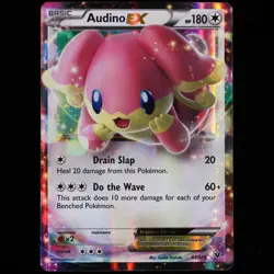 Pokemon TCG Audino-EX 84/124 Fates Collide Rare Holo 2016 LP - Image 1