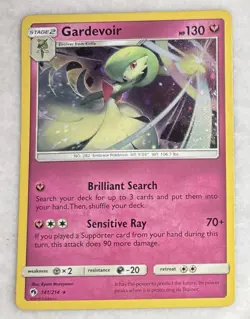 Pokemon Gardevoir Cosmos Holo Rare Promo 141/214 TCG Lost Thunder NM Swirl - Image 1