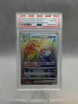 Pokemon TCG Alolan Vulpix VStar #87/68 S11a Japanese Incandescent Arcana PSA 10 - Image 1