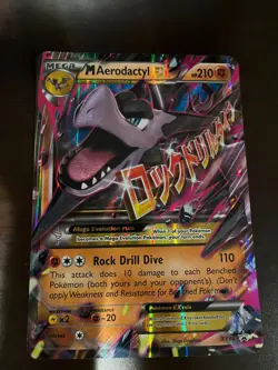 Pokemon TGC MEGA Aerodactyl EX XY98 Black Star Promo Jumbo - Image 1