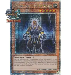 Yugioh! 1x Grandmaster of the Six Samurai RA03-EN174 Quarter Century Secret Rare - Image 1