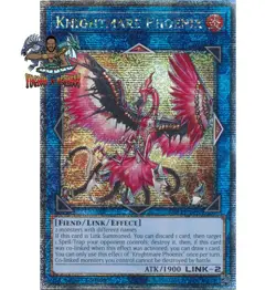 Yugioh! 1x Knightmare Phoenix RA03-EN042 Quarter Century Secret Rare 1st Ed NM - Image 1