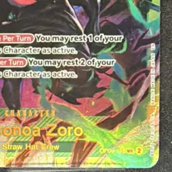 Bandai Roronoa Zoro OP06-118 Secret Rare Holo Foil 9000 Wings of the Captain On… - Image 2