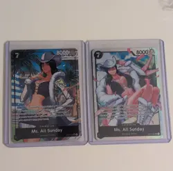 One Piece TCG Ms. All Sunday OP14-048 Sr Alt Art and Regular Lot English - Image 1