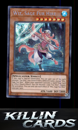 Wiz, Sage Fur Hire DASA-EN022 Secret Rare Dark Saviors YuGiOh Card MP - Image 1