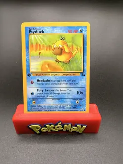 Psyduck 53/62 Fossil 1st Edition LP Pokemon Card TCG - Image 1