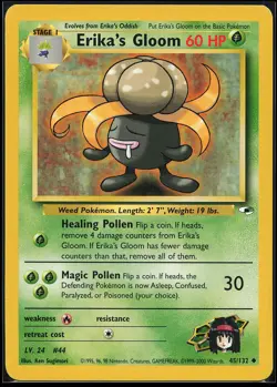 Erika's Gloom 45/132 Uncommon Gym Heroes Pokemon Card - Image 1