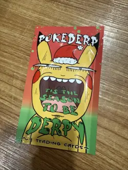 Pokederp Sealed Pack Xmas 2025 Original Christmas Limited Derpy Card Set 9 - Image 1