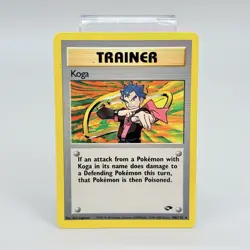 Pokemon TCG Trainer Koga 106/132 Gym Challenge Vintage 2000 Card LP - Image 1