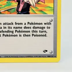 Pokemon TCG Trainer Koga 106/132 Gym Challenge Vintage 2000 Card LP - Image 4