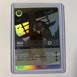 Disney Lorcana 100 Promo Maui Demigod 23/P1 Holofoil Card alternate art - Image 1