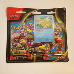 Pokemon TCG Mega Evolution 3 Pack Blister with Psyduck Promo Card - Image 1