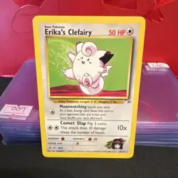 Pokemon Cards Lot of 2 Cards Erika's Clefairy & Erika's Clefable Holo W/ SWIRL - Image 2