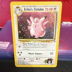 Pokemon Cards Lot of 2 Cards Erika's Clefairy & Erika's Clefable Holo W/ SWIRL - Image 5