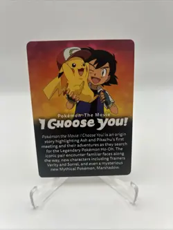 2017 Pikachu & Ash Pokemon the Movie I Choose You Promo Insert Card - Image 2