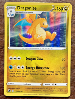 HOLO Dragonite 131/195 - 2022 Pokemon Silver Tempest Rare Card - CLEAN NM - Image 1