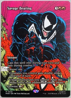 (Qty. 2) Savage Beating (Borderless) Marvel Universe Eternal-Legal Regular - Image 1