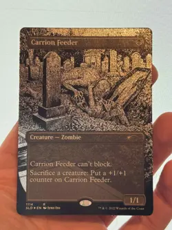 1X ETCHED FOIL Carrion Feeder BORDERLESS MINT MTG Magic Secret Lair Junji Ito - Image 3