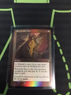 MTG Magic The Gathering Key To The City Foil Retro Frame Artifact Commander - Image 1