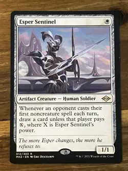 MTG Esper Sentinel 012 Modern Horizons 2 Artifact Creature Rare Regular 2021 LP - Image 1
